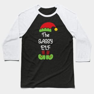 The Sassy Elf Christmas Jumper Xmas Sweater Matching Family Costume Gift Baseball T-Shirt